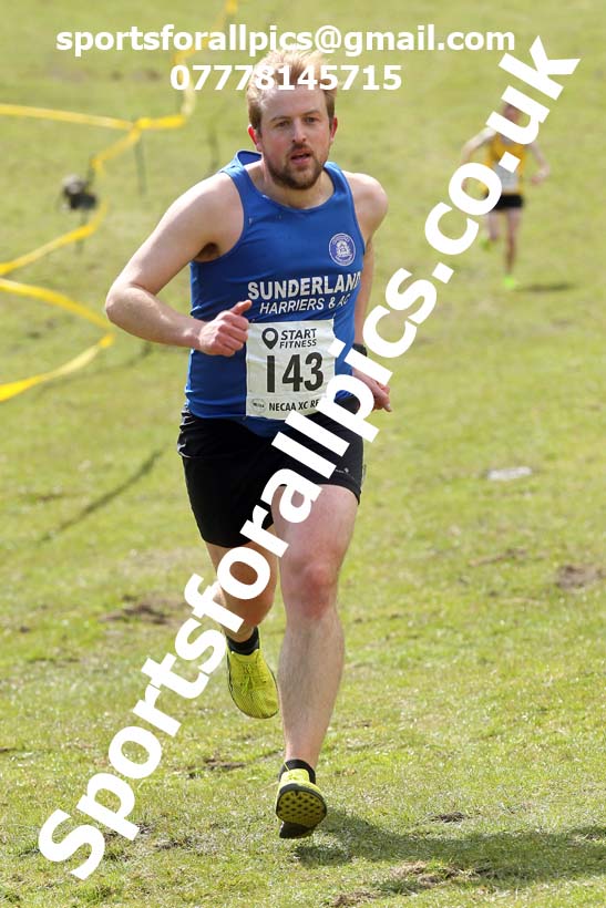 Masters men 2021 NECAA Cross Country Relays, Thornley Farm, Peterlee, Saturday, April 10th. Photo: David T. Hewitson/Sports for All Pics